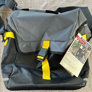 Embark Black and Gray Bike Messenger Bag with Yellow Accents NWT